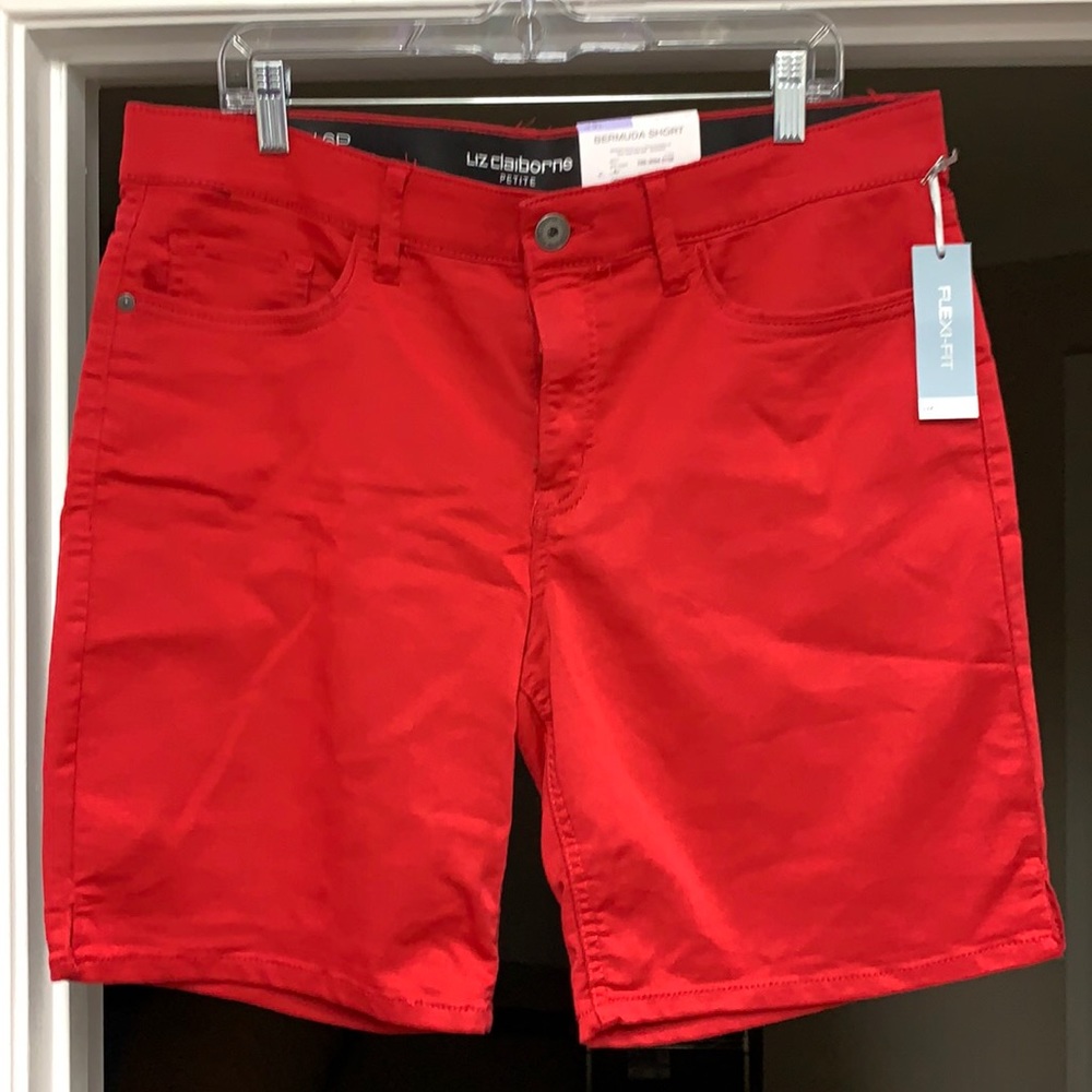 Liz Claiborne 16P Red Burmuda Shorts